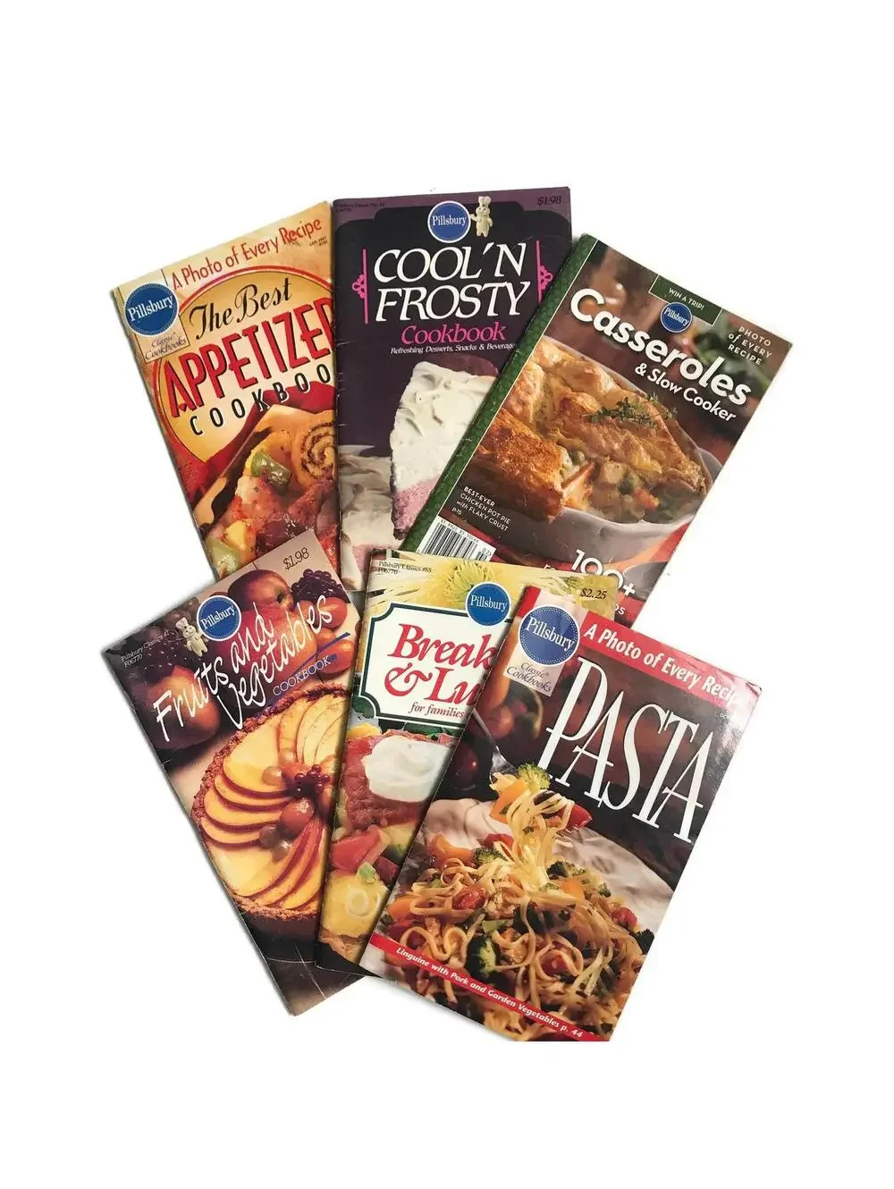 Vintage Pillsbury Cookbook Lot: 1980s-90s Recipe Books